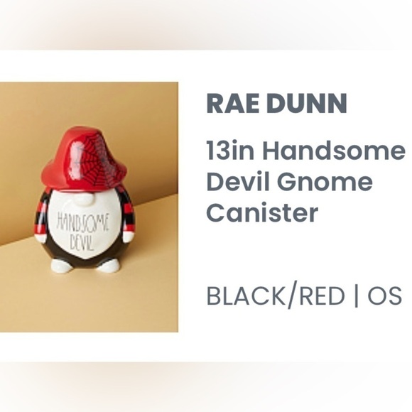 🌸 New Rae Dunn 13”T Handsome Devil Gnome Canister. - Picture 3 of 6